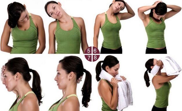 Exercicios para a osteocondrose cervical, exemplo 2